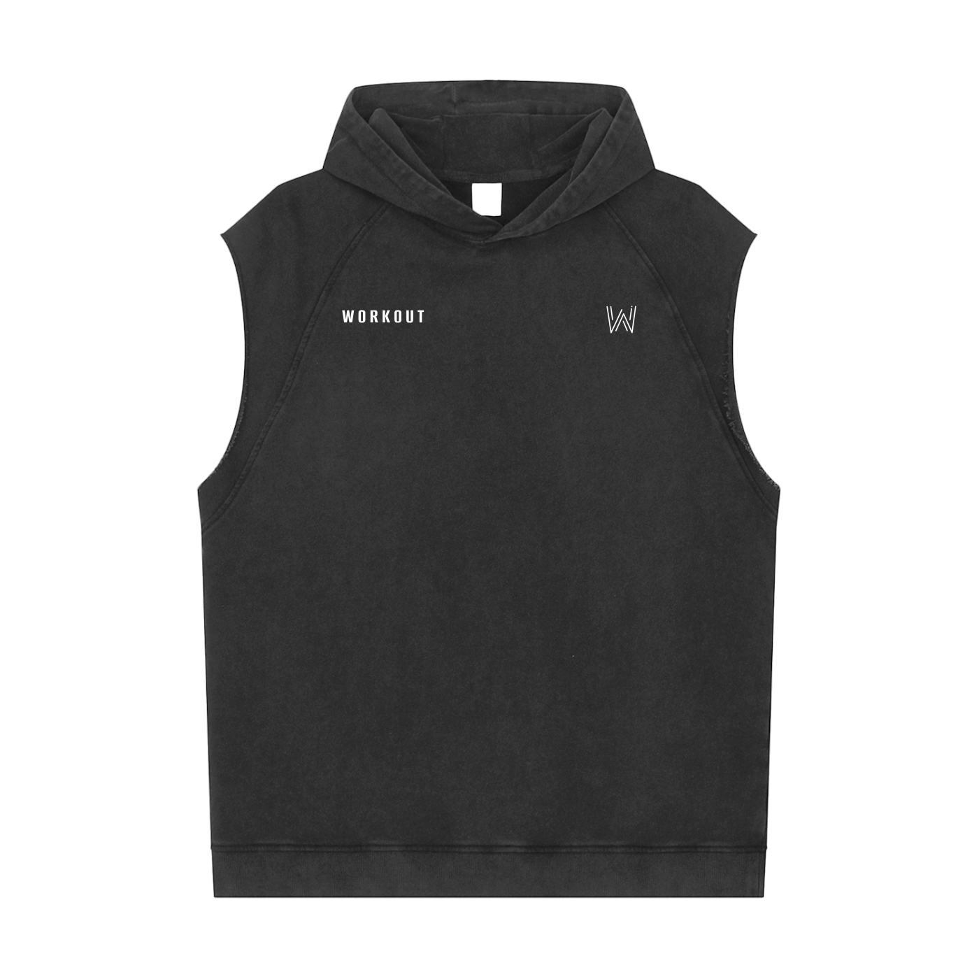 Snow Washed Sleeveless Hoodie