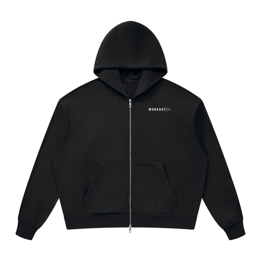 Unisex Drop Shoulder Full Zip Hoodie