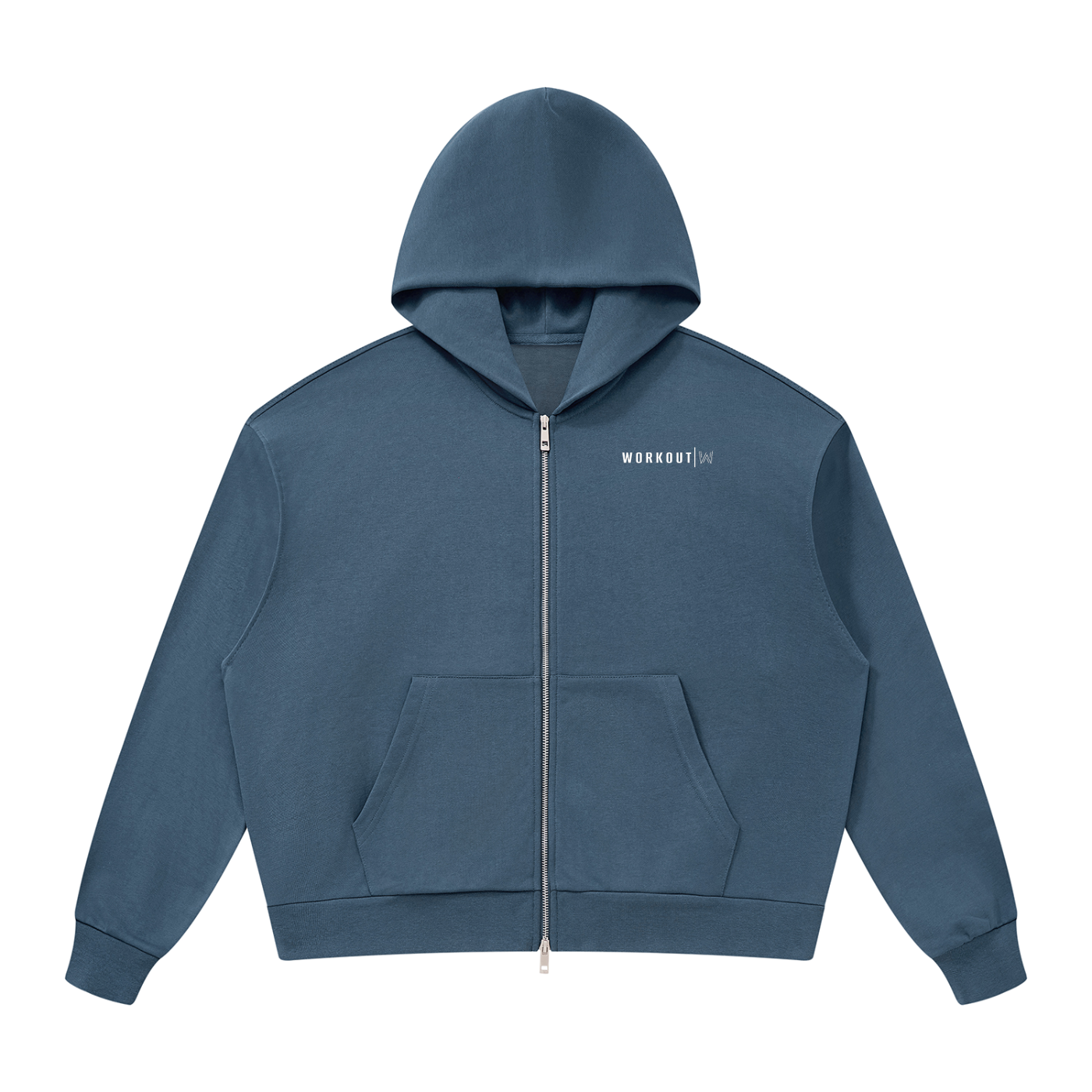 Unisex Drop Shoulder Full Zip Hoodie