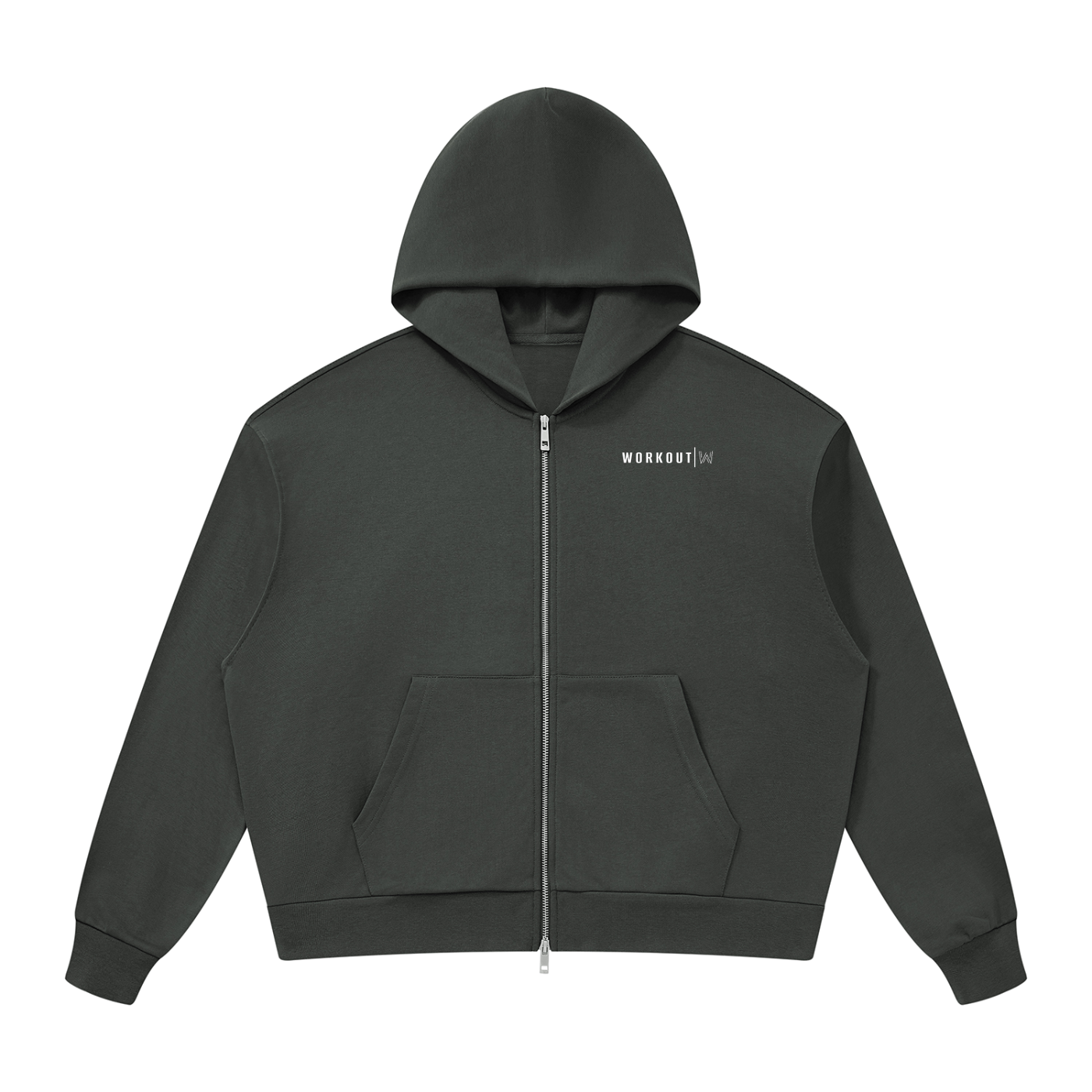 Unisex Drop Shoulder Full Zip Hoodie