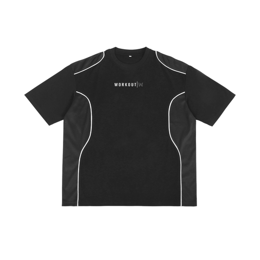 Workout Contrast Piped Panel T-Shirt