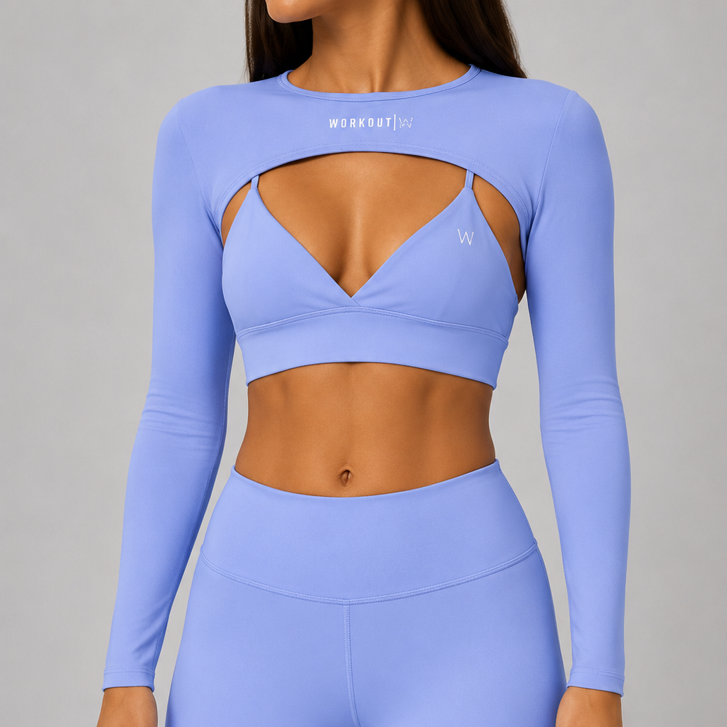 Cutout Long Sleeve Yoga Shrug