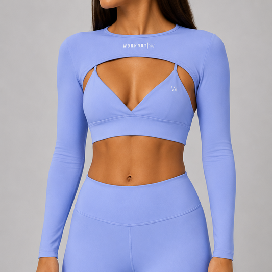 Cutout Long Sleeve Yoga Shrug